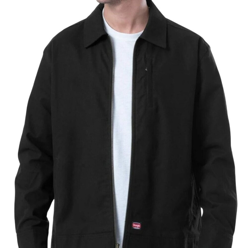 Wrangler Workwear NWT Black Mesh Lined Shirt Jacket Size XL